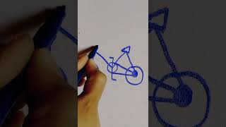 How to Draw cycle easy tricks art drawing handmade trending 1million popular easy shorts [upl. by Suqram]