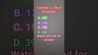 prime factorization method  LCM mathsquiz [upl. by Eecyak]