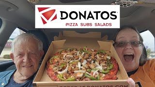 Donatos Pizza The Works Pizza and Big Don Italian Review foodreview fastfood honestfoodreviews [upl. by Jemina]