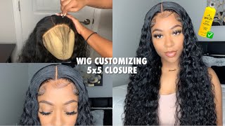 Updated HOW TO BLEACH KNOTS PLUCK AND INSTALL WATER WAVE 5x5 CLOSURE WIG  Asteria Hair [upl. by Aissila]