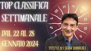 Stelle in Movimento Classifica Settimanale Astrologica dal 22 al 28 Gennaio 2024 con Paolo Fox [upl. by Alene]