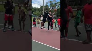 Sarasota Police Officer Grahling plays basketball with students in North Sarasota [upl. by Alisander21]