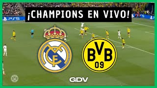 🟢 REAL MADRID vs BORUSSIA DORTMUND EN VIVO ⚽ CHAMPIONS LEAGUE 🏆 JUEGA MBAPPE [upl. by Nosittam]