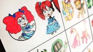 Drawing Monsters Cartoon and Realistic Poppy Playtime Mascots Chapter 1 [upl. by Silohcin101]