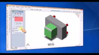 Solidworks 2003  créer un chanfrein [upl. by Ihskaneem]