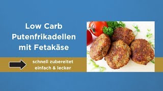 Abendessen zum Abnehmen  Putenfrikadellen mit Fetakäse  super low CARB gesunde Rezepte [upl. by Ruelle153]