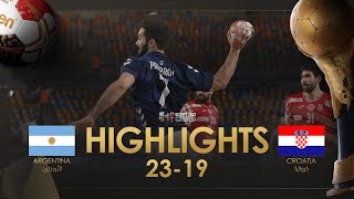 Highlights Argentina  Croatia  Main Round 27th IHF Mens Handball World Championship  Egypt2021 [upl. by Holden]