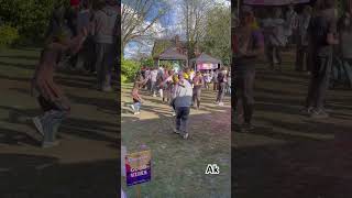 Holi Celebrated at urmston park Manchester shorts manchester holi india uk [upl. by Ihcas749]