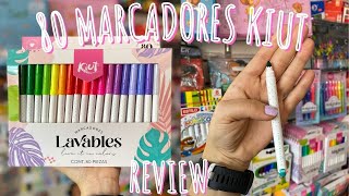 80 MARCADORES KIUT  Review ♥ Artística Stationery [upl. by Genet871]