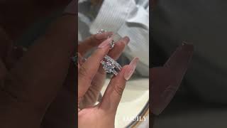 Luxury Round Cut Wedding Ring Set ring wedding engagementring louilyjewelry diamond [upl. by Knowle]