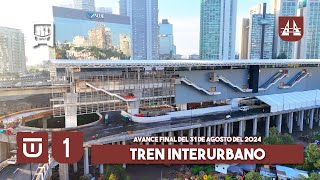 Tren Interurbano México  Toluca CDMX Estación Santa Fe AVANCE FINAL de obra al 31082024 [upl. by Mert]