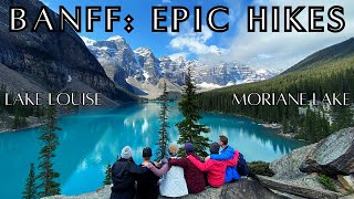 Banff Guide to Lake Louise amp Moraine Lake  How to get there best day hikes amp mountain views [upl. by Burlie]