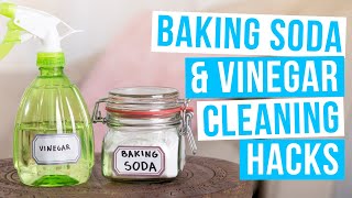 Ways to clean with BAKING SODA amp VINEGAR  cleaning HACKS [upl. by Dorrej]