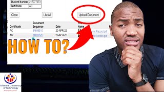 How to upload documents at TUT online in 2023  How to apply at Tshwane University of Technology [upl. by Hannahc198]