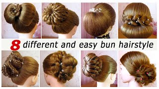 Top 8 Brilliant Bun Hairstyles for Bridal 😍 Elegant Hairstyles for Women 😍 Coiffures Simples [upl. by Nonnac963]