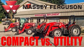 Compact vs Small UtilityWhats the Difference Massey Ferguson Comparison 50 to 70 Horsepower [upl. by Anabelle]