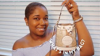 What’s In My Tiny Bag Coach Mini Bucket Bag [upl. by Egiarc]