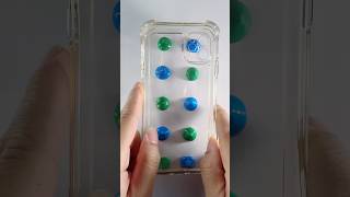 Satisfying Phone Case with Acrylic Colors 💙💚 satisfying artwork acrylic colors [upl. by Eenitsed]