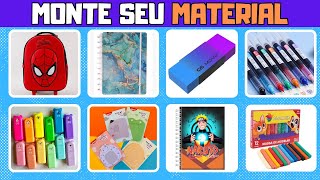 📚 MONTE SEU MATERIAL ESCOLAR  quiz desafioquiz [upl. by Aeresed]