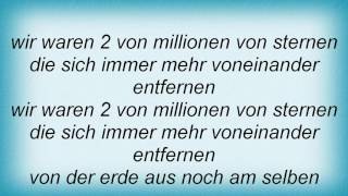 2raumwohnung  2 Von Millionen Von Sternen Lyrics [upl. by Fleisig]