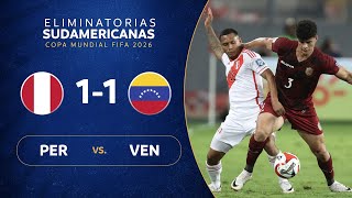 PERÚ vs VENEZUELA 11  RESUMEN  ELIMINATORIAS SUDAMERICANAS  FECHA 6 [upl. by Esinereb]