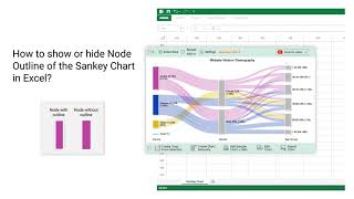 How to show or hide node outline of the Sankey chart in Microsoft Excel [upl. by Eciral]