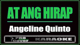 At ang hirap  Angeline Quinto KARAOKE [upl. by Ylloh]