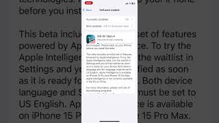 iOS 181 beta 4 released for allios18betapopulariostrendingviralvideoshortsgaming [upl. by Iona]