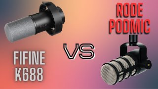 FiFine K688 vs Rode Podmic Battle of the budget podcast MICS fifine vs rodemic [upl. by Collbaith]