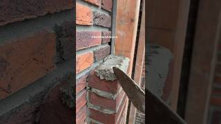 STACK BOND Bricklaying mortar satisfyingvideo bricklayer [upl. by Horst]