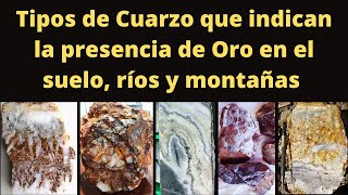 7 Tipos de Cuarzo que Indican la Presencia de ORO escondido en el Suelo Ríos y Montañas [upl. by Roosevelt]