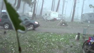 Hail During Cherrystone Campground Tornado 2014 [upl. by Tiphanie]