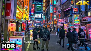 Tokyo Japan  Shinjuku evening walk • 4K HDR [upl. by Nile]