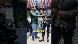 Cheapest leather jacket real leather garment shop n A 39 bikaji cama place Mohammadpur Delhi [upl. by Idnem]