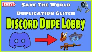 Dupe Lobby Fortnite STW Duplication Glitch EASY  Updated  Fortnite Save The World [upl. by Haimirej873]