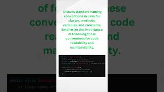 Java Naming Conventions coding javaprogramming education javadevelopment softwareengineer [upl. by Vasiliki765]
