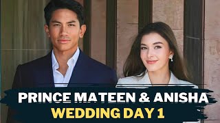 Prince Mateen amp Anishah Risnah wedding day 1 [upl. by Lacee]