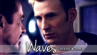 Steve amp Tony  Waves Civil War AU [upl. by Wulf]