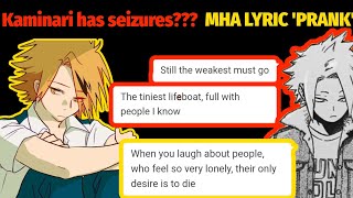 Lifeboat  That Joke isnt Funny Anymore  MHA lyric prank [upl. by Leirum]