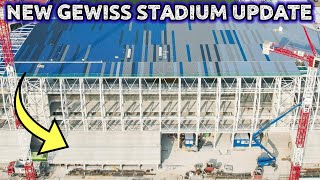 WOW AMAZING New Gewiss Stadium Renovations Update Roof Panel Installations at Curva Sud Morosini [upl. by Leonid]