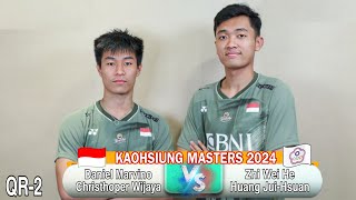 Daniel EdgarChristhoper Wijaya vs Zhi Wei HeHuang JuiHsuan  QR2 Kaohsiung Masters 2024 [upl. by Oibesue]