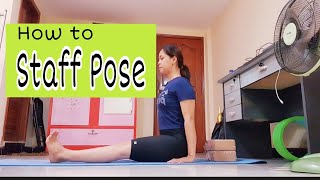 How to Staff Pose Yoga With Sopin [upl. by Luapleahcim]