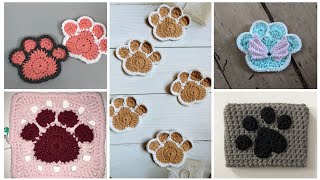 Wonder Full crochet paw print pattern Design Ideas 2024 [upl. by Nazay]