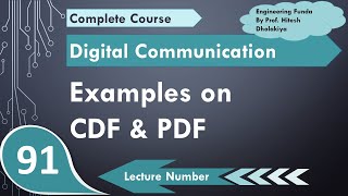 Examples of CDF and PDF in Random Variable in Digital Communication by Engineering Funda [upl. by Bryon842]