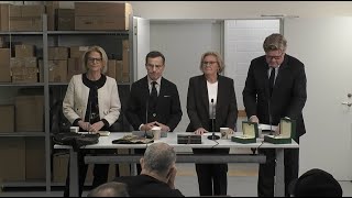 Statsministern finansministern och justitieministern besöker Polismyndigheten 4 november 2024 [upl. by Lorak710]