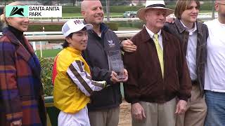 Goliad wins the Thunder Road Stakes on Saturday February 3 at Santa Anita Park [upl. by Bender]