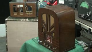 Vintage Dlab TombStone wood Tube guitar radio amp 6BQ5 combo demo [upl. by Adeline]