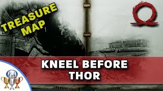 God of War Treasure Map  Kneel Before Thor  Map and Dig Spot Locations [upl. by Hsihsa710]