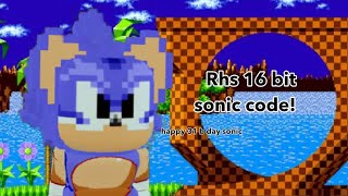 16bit sonic rhs code robloxian highschool [upl. by Leia]