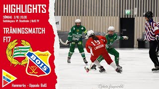 221002 Highlights Träningsmatch F17 Hammarby  Uppsala BoIS [upl. by Wooster]